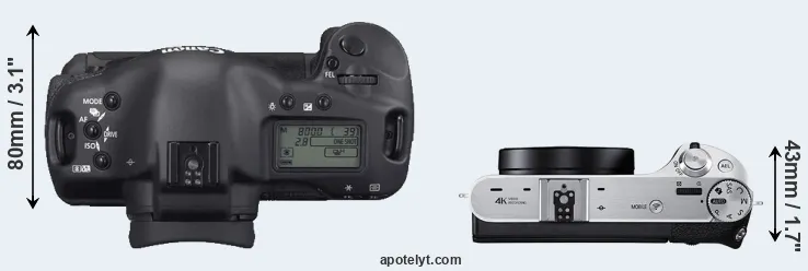 Compare 1D Mark II N versus NX500 top