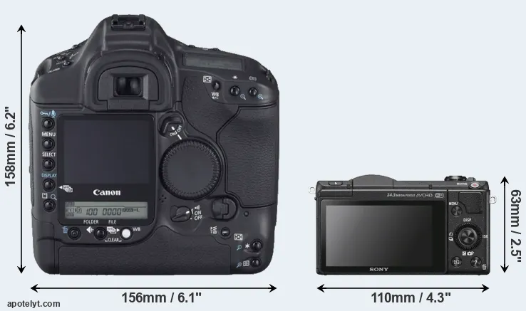 Comparison 1D Mark II N or A5100 rear