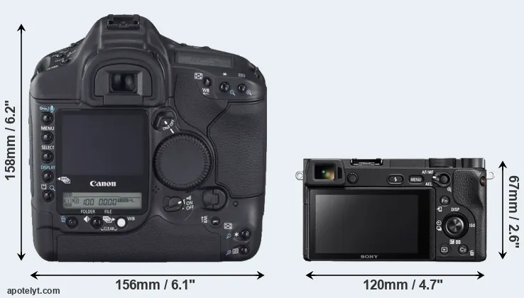 Comparison 1D Mark II N or A6300 rear