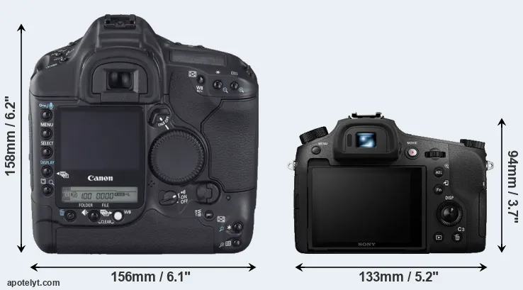 Comparison 1D Mark II N or RX10 III rear