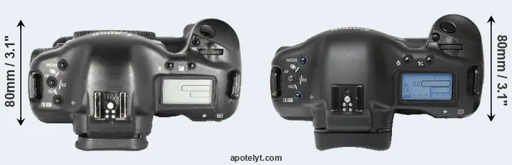 Compare 1D Mark II versus 1Ds top