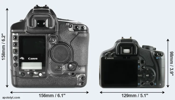 Comparison 1D Mark II or 450D rear
