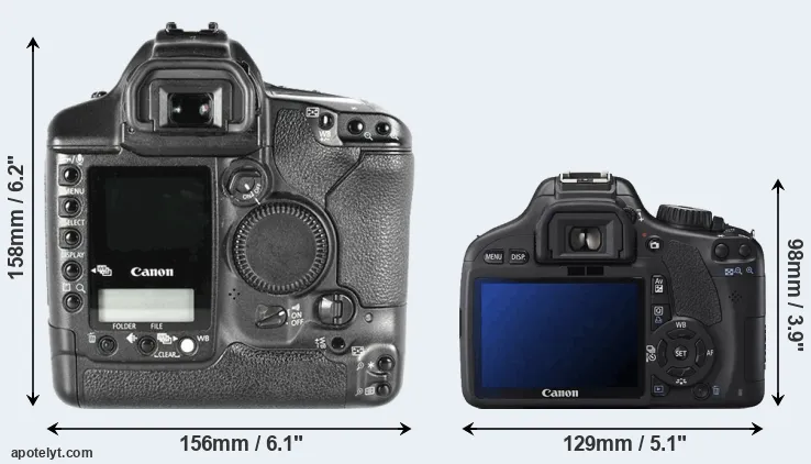 Comparison 1D Mark II or 550D rear