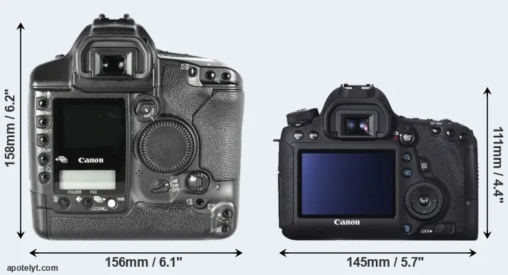 Comparison 1D Mark II or 6D rear