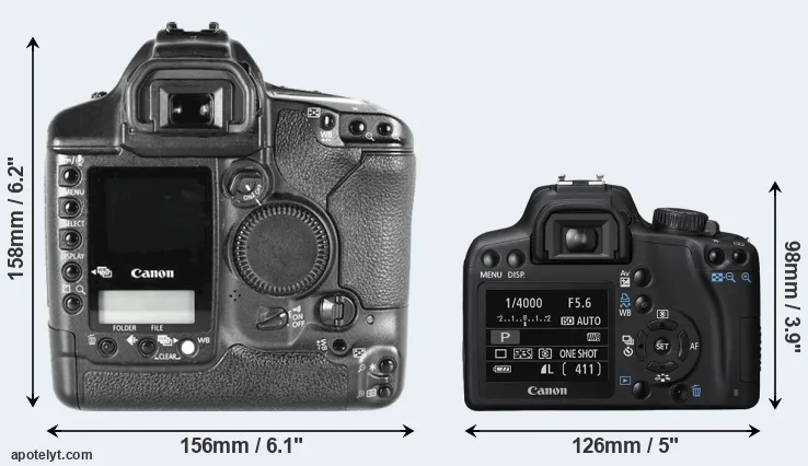 Comparison 1D Mark II or XS rear