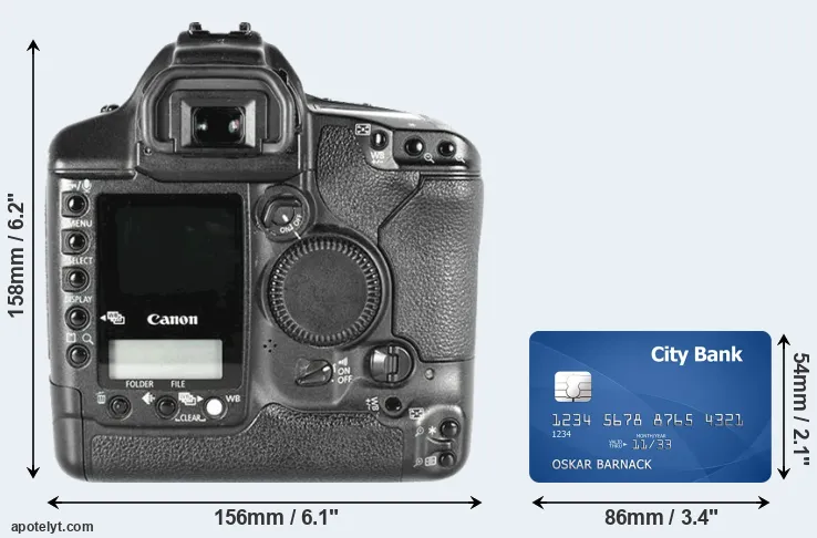 1D Mark II and credit card rear side