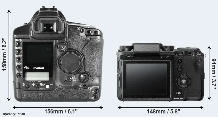 Comparison 1D Mark II or GFX 50S rear