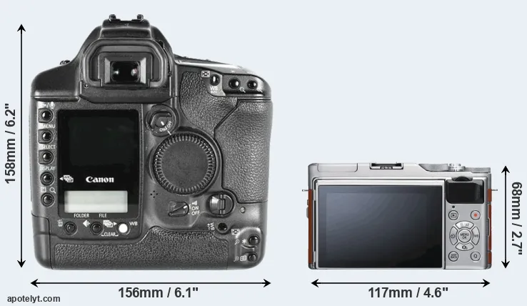 Comparison 1D Mark II or X-A5 rear