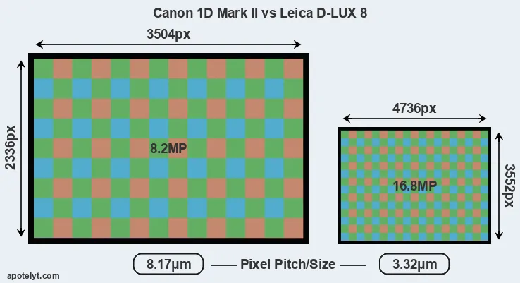 1D Mark II versus D-LUX 8 MP