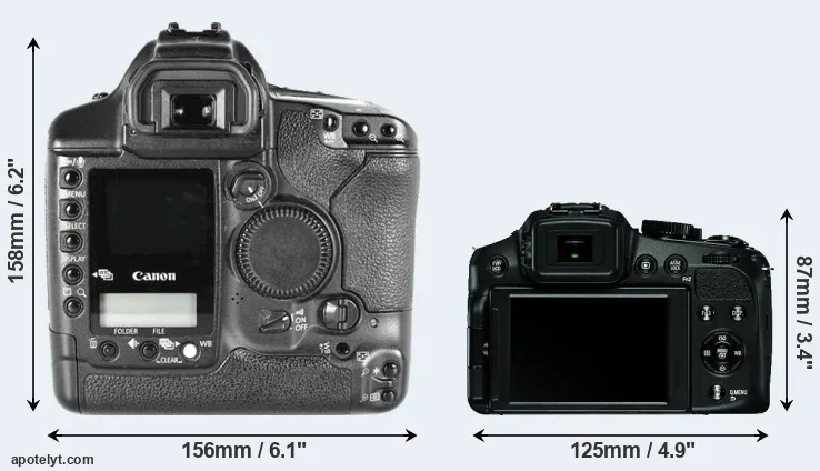 Comparison 1D Mark II or V-LUX 4 rear