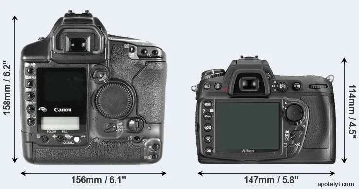Comparison 1D Mark II or D300 rear