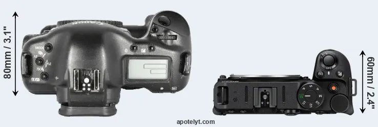 Compare 1D Mark II versus Z30 top