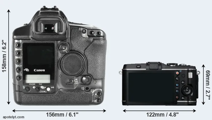 Comparison 1D Mark II or E-P3 rear