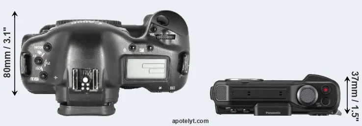 Compare 1D Mark II versus TS7 top