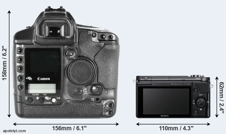 Comparison 1D Mark II or NEX-3N rear