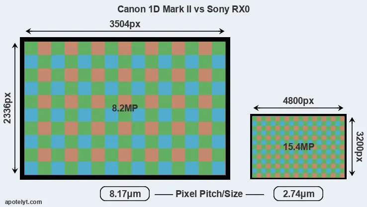 1D Mark II versus RX0 MP