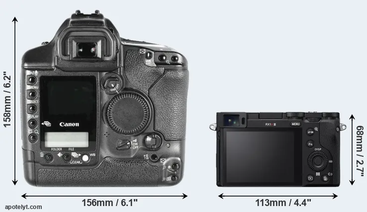 Comparison 1D Mark II or RX1R III rear