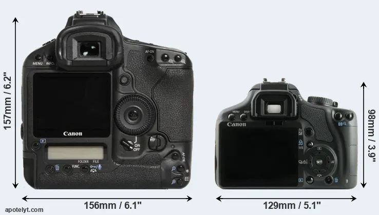 Comparison 1D Mark III or 450D rear