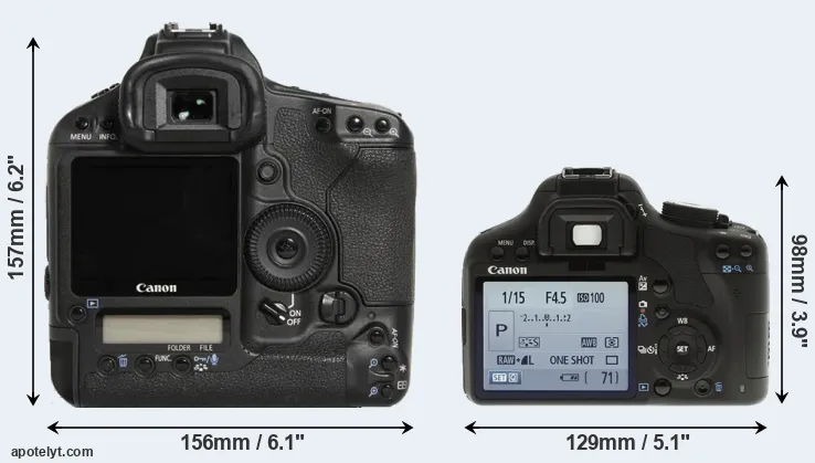 Comparison 1D Mark III or 500D rear