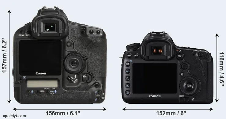 Comparison 1D Mark III or 5DS rear