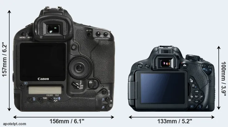Comparison 1D Mark III or 700D rear