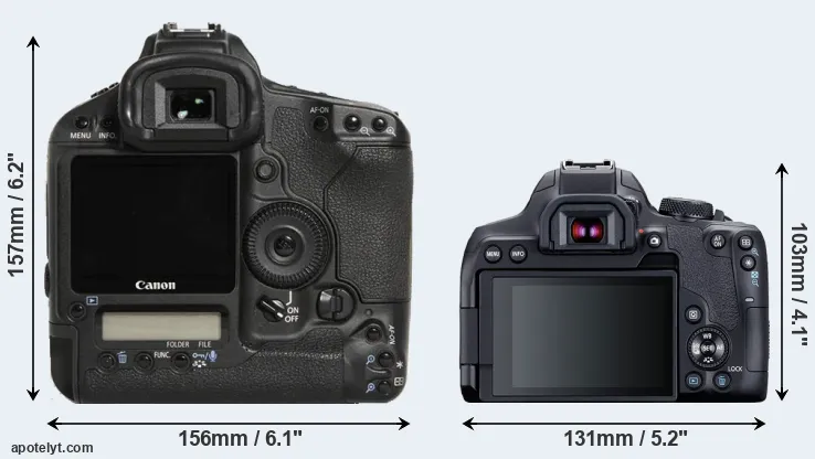Comparison 1D Mark III or 850D rear