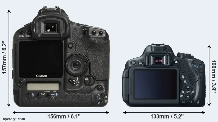 Comparison 1D Mark III or T4i rear