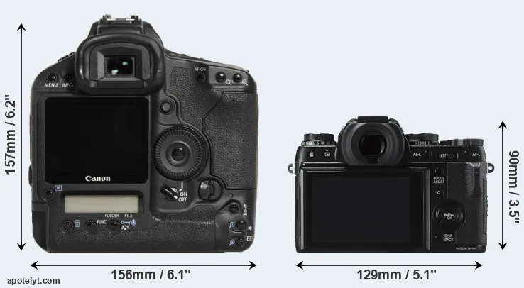Comparison 1D Mark III or X-T1 rear