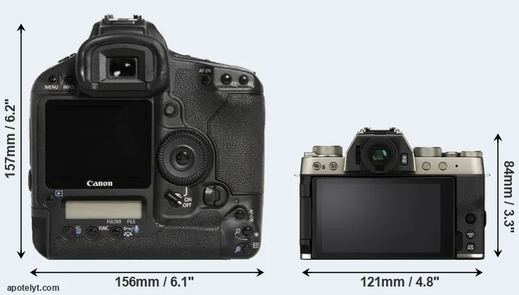 Comparison 1D Mark III or X-T200 rear