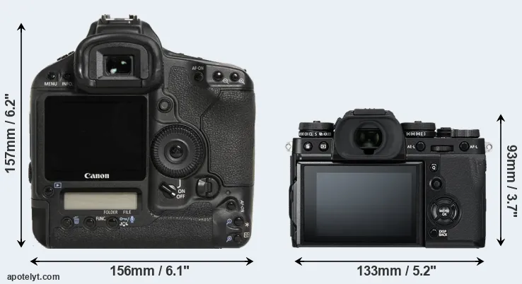 Comparison 1D Mark III or X-T3 rear