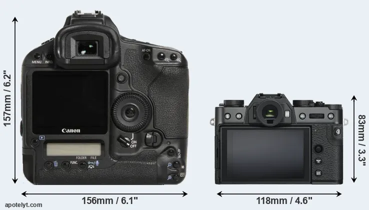 Comparison 1D Mark III or X-T30 rear