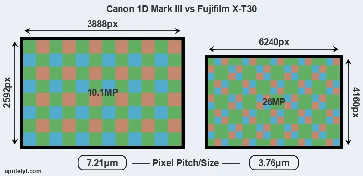 1D Mark III versus X-T30 MP