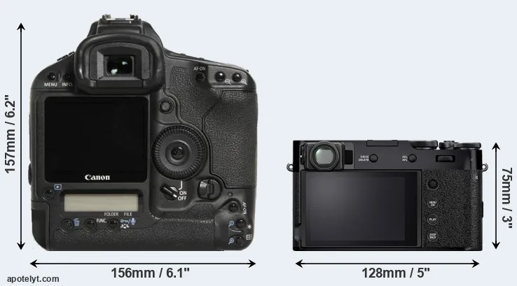 Comparison 1D Mark III or X100V rear
