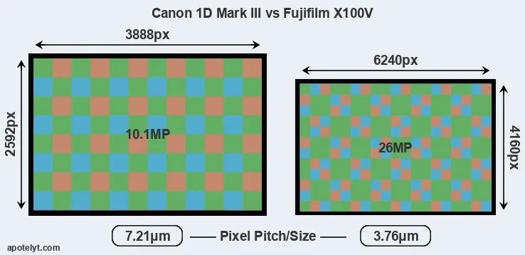 1D Mark III versus X100V MP
