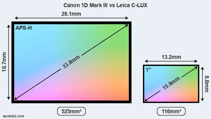 Canon 1D Mark III and Leica C-LUX sensor measures