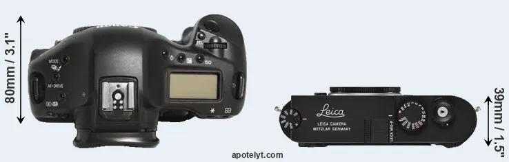 Compare 1D Mark III versus M10-P top