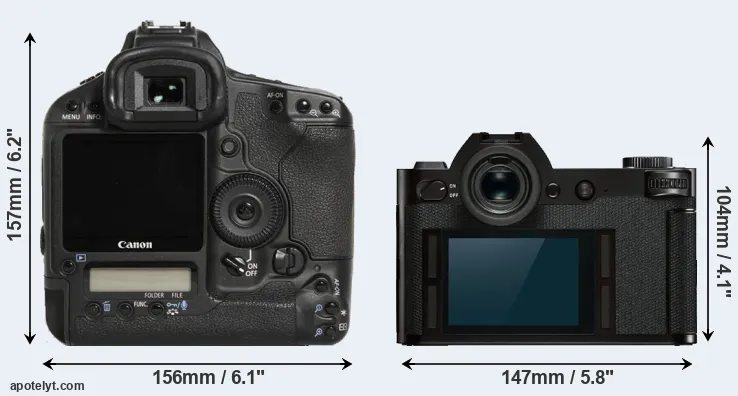 Comparison 1D Mark III or Leica SL rear