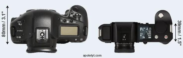 Compare 1D Mark III versus Leica SL top