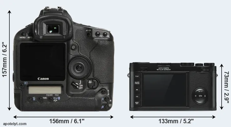 Comparison 1D Mark III or X Typ 113 rear