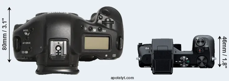 Compare 1D Mark III versus V2 top