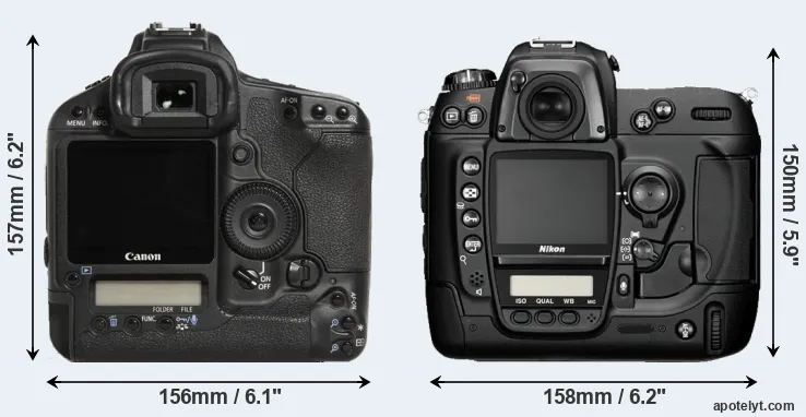 Comparison 1D Mark III or D2H rear