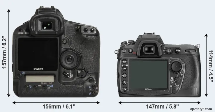 Comparison 1D Mark III or D300 rear