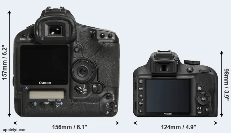 Comparison 1D Mark III or D3300 rear