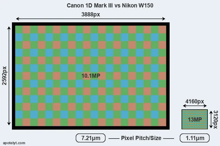 1D Mark III versus W150 MP