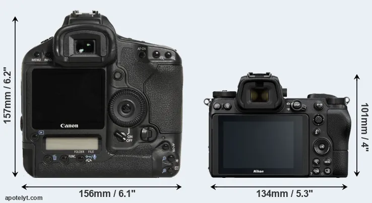 Comparison 1D Mark III or Z6 rear