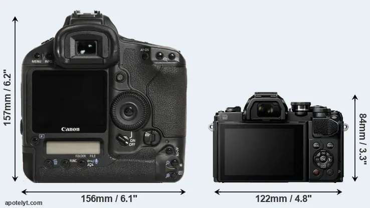 Comparison 1D Mark III or E-M10 III rear