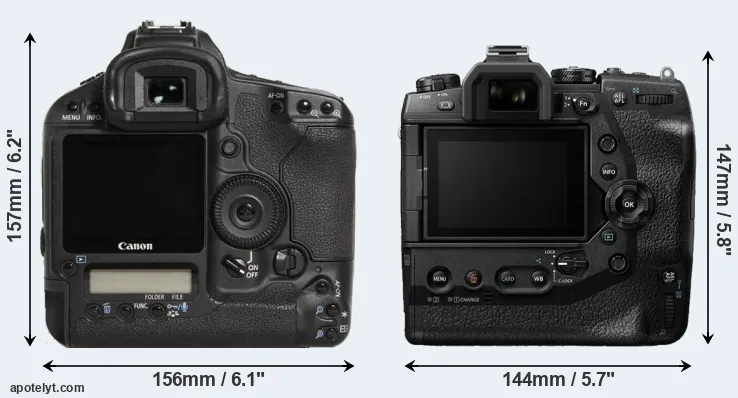 Comparison 1D Mark III or E-M1X rear