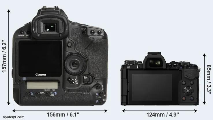Comparison 1D Mark III or E-M5 II rear