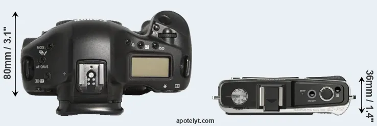 Compare 1D Mark III versus E-P2 top