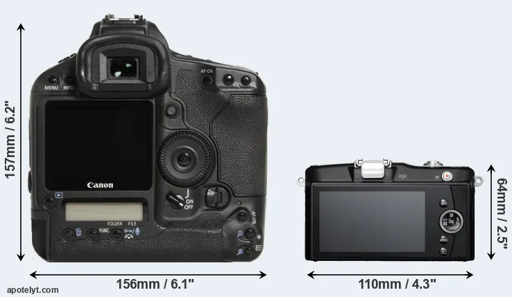 Comparison 1D Mark III or E-PM1 rear